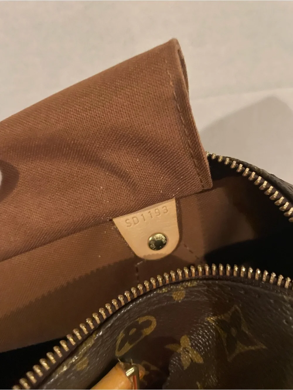 Louis Vuitton Monogram Canvas Satchel with Tan Leather Trim
